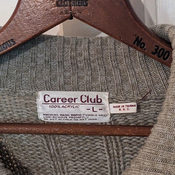 Cozy Vintage Sweater ~ Zip Up Cardigan - Picture 5 of 6